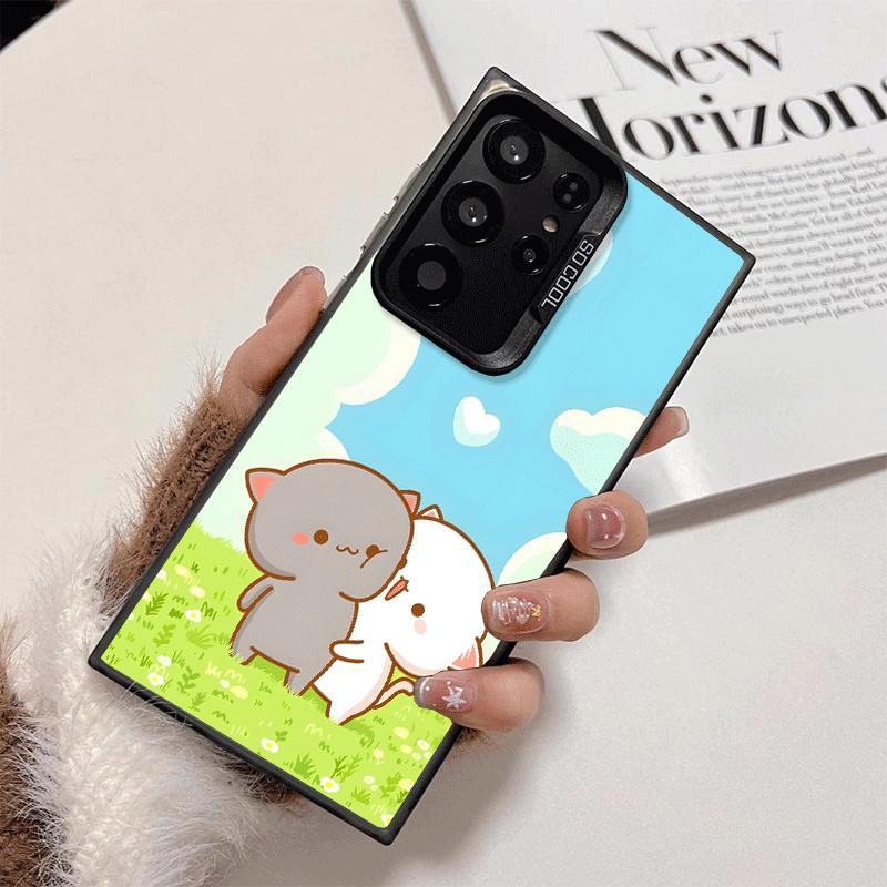 Cartoon Cute Peach Goma Shockproof Phone Case for Samsung Galaxy S26 Edge S25 Ultra S24 FE S23 Plus S21 Cover Anti Fall Fundas