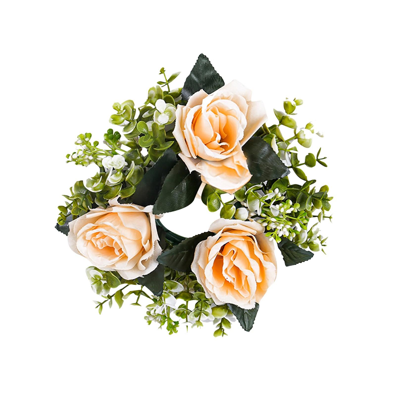 

Моделирование цветов, подсвечник, венки, украшения для гостиной, стола, украшения, розы, свечи, чашки, реквизит для украшения атмосферы One Size оранжевый