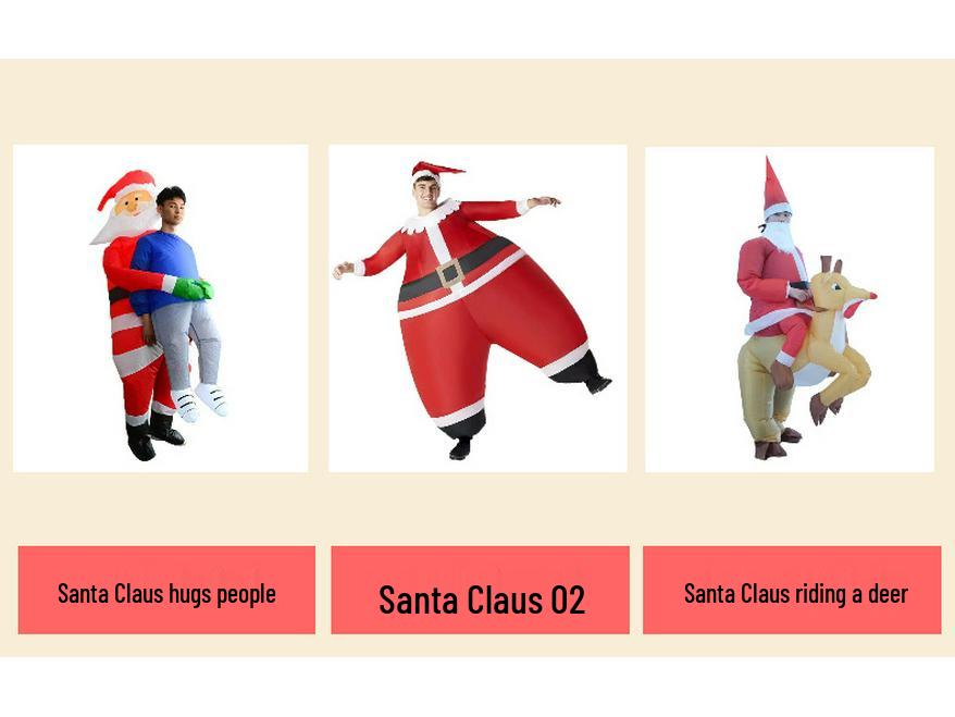Cross-Border Christmas Inflatable Santa, Tree, and Snowman Costume for Stage Performances