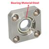 Inlay Retaining Ring Type Square Flange Bearing with Housing Bearing seat assembly Aluminum Carbon Steel Nickel diameter 3-50mm