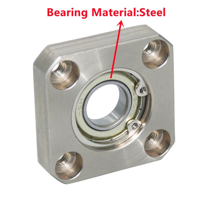 Inlay Retaining Ring Type Square Flange Bearing with Housing Bearing seat assembly Aluminum Carbon Steel Nickel diameter 3-50mm