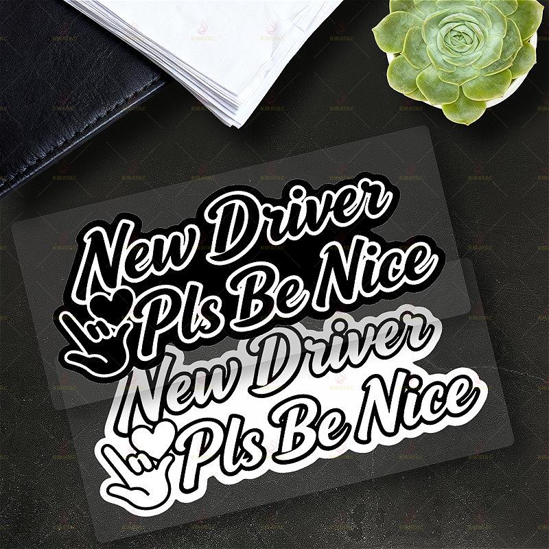 1pc Original New Driver Pls Be Nice Motorcycle Sticker for Motorcycle Tailbox Fairing Car Window Scooter Waterproof Vinyl Decals