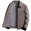 Spring and Autumn New Dad Jacket Medium and Old Jacket Men's Middle-aged Men's Loose Lapel Chenier Casual Jacket