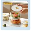 Glass Airtight Containers Heat Resistant Lunch Box Food Storage Box For Frozen Rice Salad Bowl