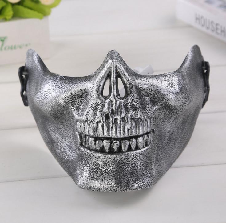 Third Gen Chieftain Skull Mask: CS Combat Gear, Half-Face Skeleton Warrior Halloween Protection