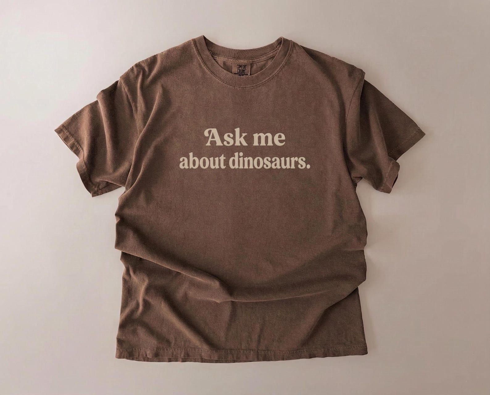 Ask Me About Dinosaurs Shirt, Dinosaur Lover Gift, Unisex Comfort Colors Tee, Funny Science T shirt, Paleontology Tee, Nerdy Gift for Him 3XL