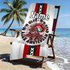 Custom Name Personalized Ajax Print Beach Towel, for Trip Camping Beach Party Home Decor, Birthday Gift for Family & Friends