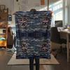 1Pc Western Texas Print Flannel Blanket, High Quality Comfortable for All Seasons, Home Decor, Warmth and Comfort, Perfect for Christmas Gifts