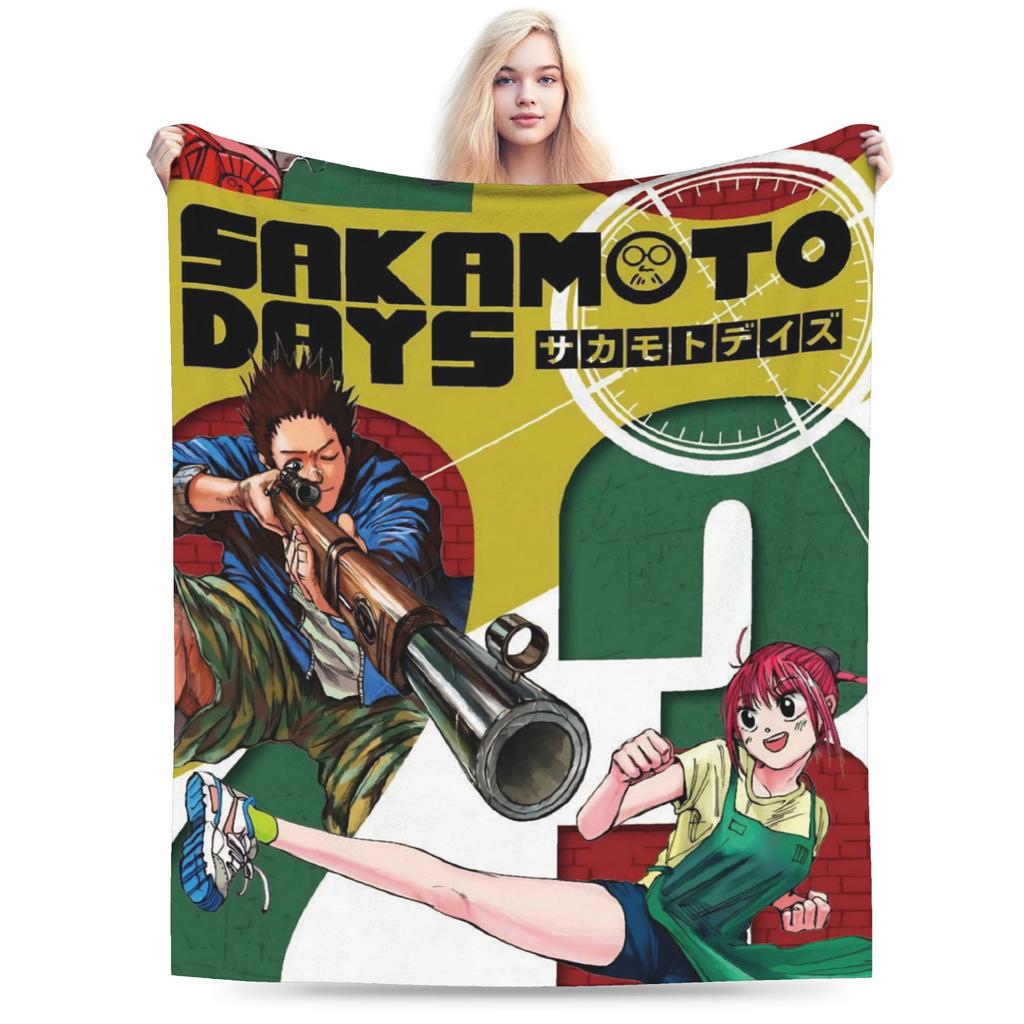 Nagumo Yoichi Sakamotos Days Blanket Cozy Soft  Throw Blankets for Sofa 50x60 Inch Multiple Sizes Bedding Throws
