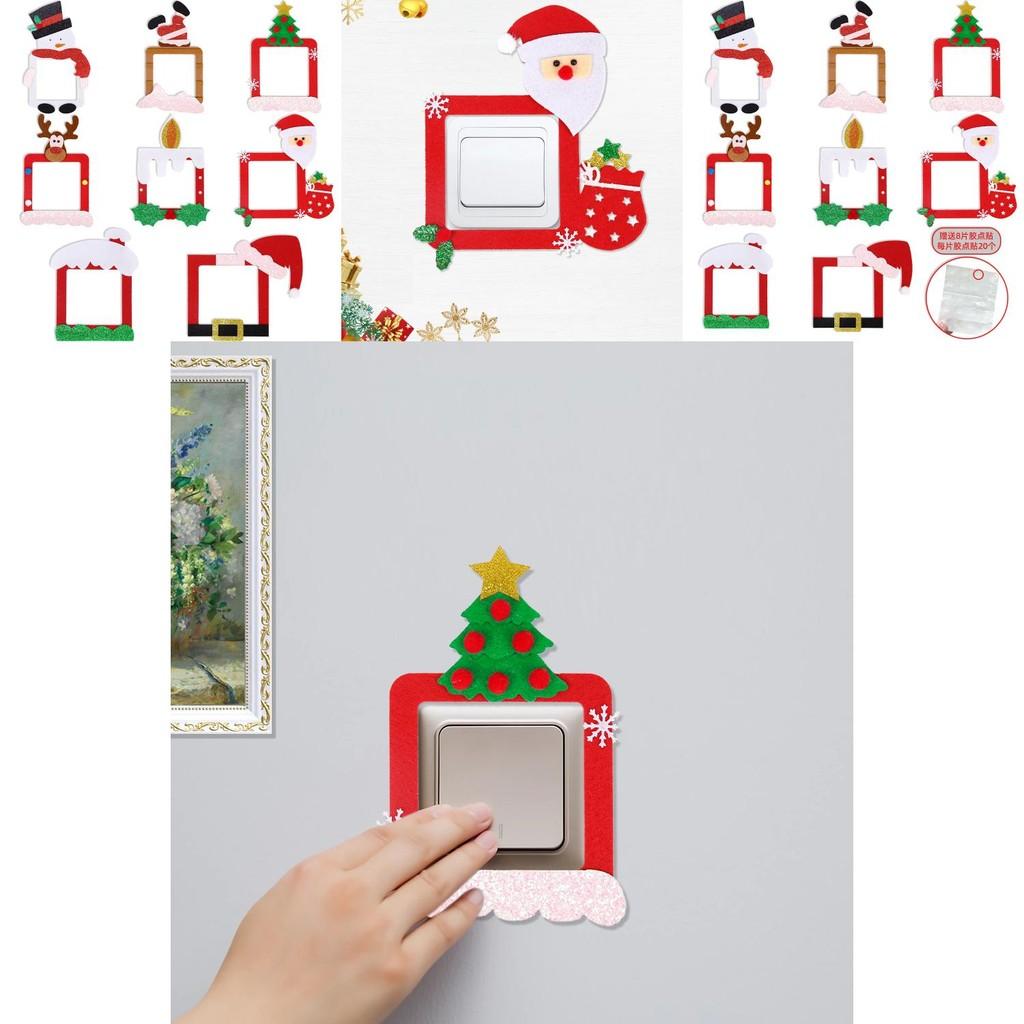 Playful Switch Christmas Decals Vibrant Fabric Decorations Featuring Merry Reindeer And Snowman