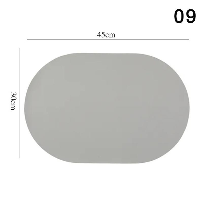 Leather Placemat Oval Oil-Proof Table Mat Home Dining Kitchen Table Placemat Design Dining Waterproof Heat Resistant Home Decor
