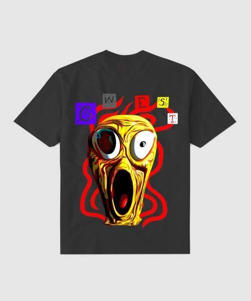 G West Oversized Yellow Face Life Style Tee Mens : Gwgtl7003 - 2 Colors 3XL