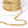 18K Gold Plated Brass Metal Leaf Chains For Earrings Necklace Accessories High Quality Jewelry Chains DIY Jewelry Findings