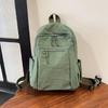 Schoolbag autumn new Korean style casual large capacity backpack fashionable multi-compartment student schoolbag campus solid color backpack