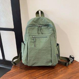 Schoolbag autumn new Korean style casual large capacity backpack fashionable multi-compartment student schoolbag campus solid color backpack