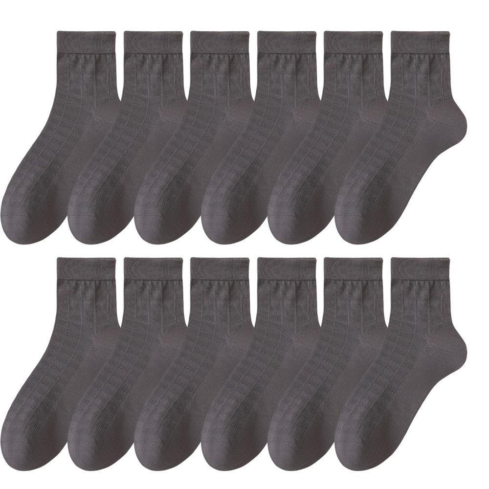 Men Summer Bamboo Fiber Socks Mesh Breathable Casual Business Dress Fashion Solid Color Black White Anti Odor Moisture Wicking Size 39-44