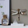 Retro Luxury Insect Wing Resin Butterfly Dragonfly Pendant Living Room TV Background Mirror Wall Hanging Ornaments Crafts