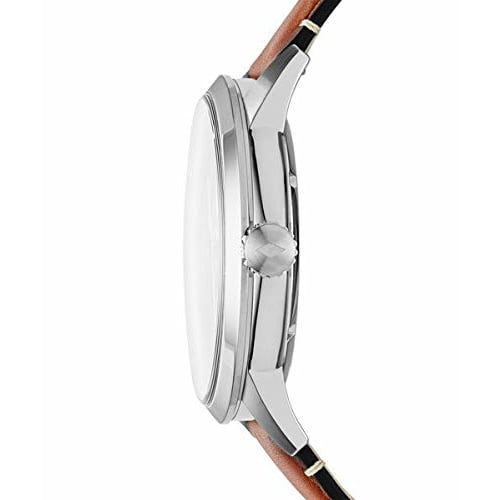 FOSSIL ME3154 TOWNSMAN 48MM AUTOMATIC BROWN LEATHER WATCH, Automatic, Blue, Men's Brown Leather Watch