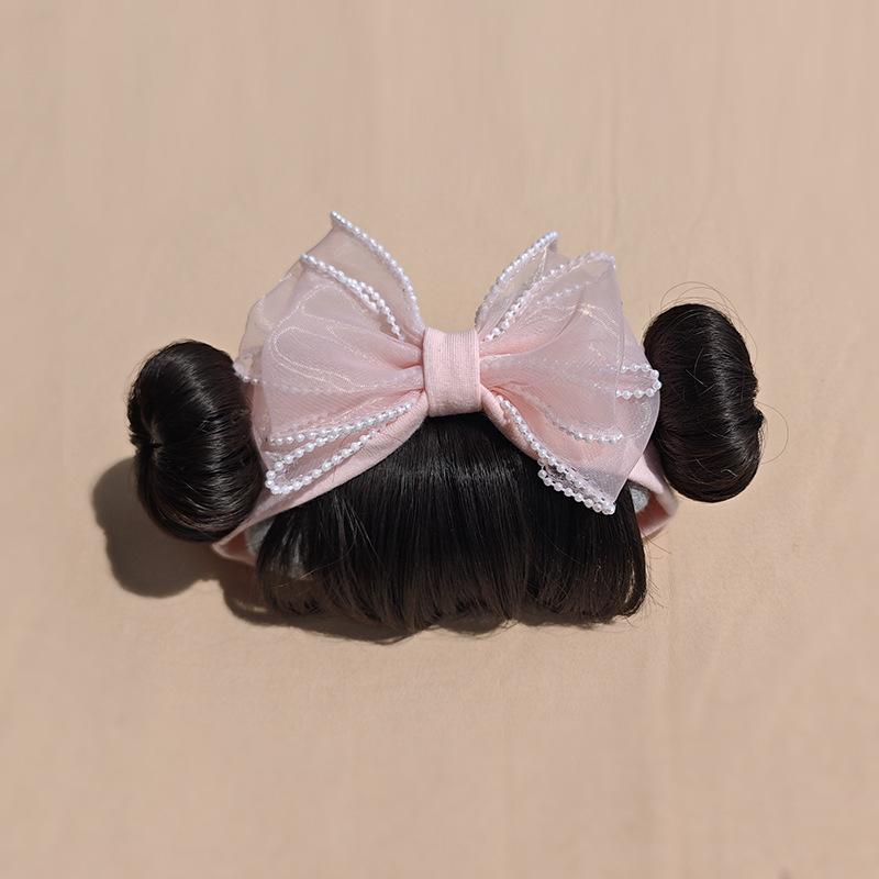 1Pcs Cute Bow Baby Girl Wig Hat Hairpiece Christmas Newborn Children Kids Girls Cosplay Headbands Year Hair Accessories