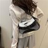 New Sweet Bow Underarm Bag New Grid Women's Crossbody Bag Fashion Handbag Shoulder Bag Girl Handbag High-value Shoulder Handbag