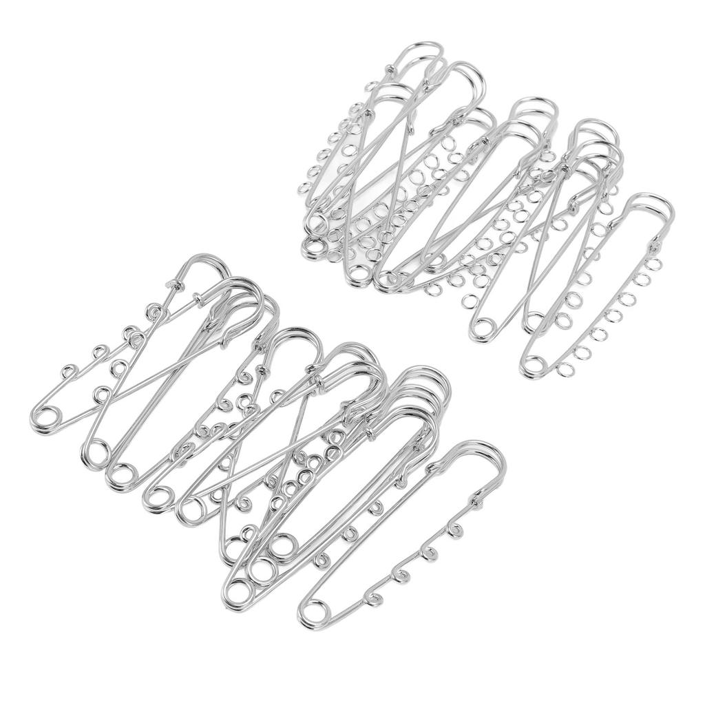 20pcs Large Safety Pins Heavy Duty 7 4 Loops Assorted Alloy Brooch Pins DIY Accessories Clothing Safety Pins for for