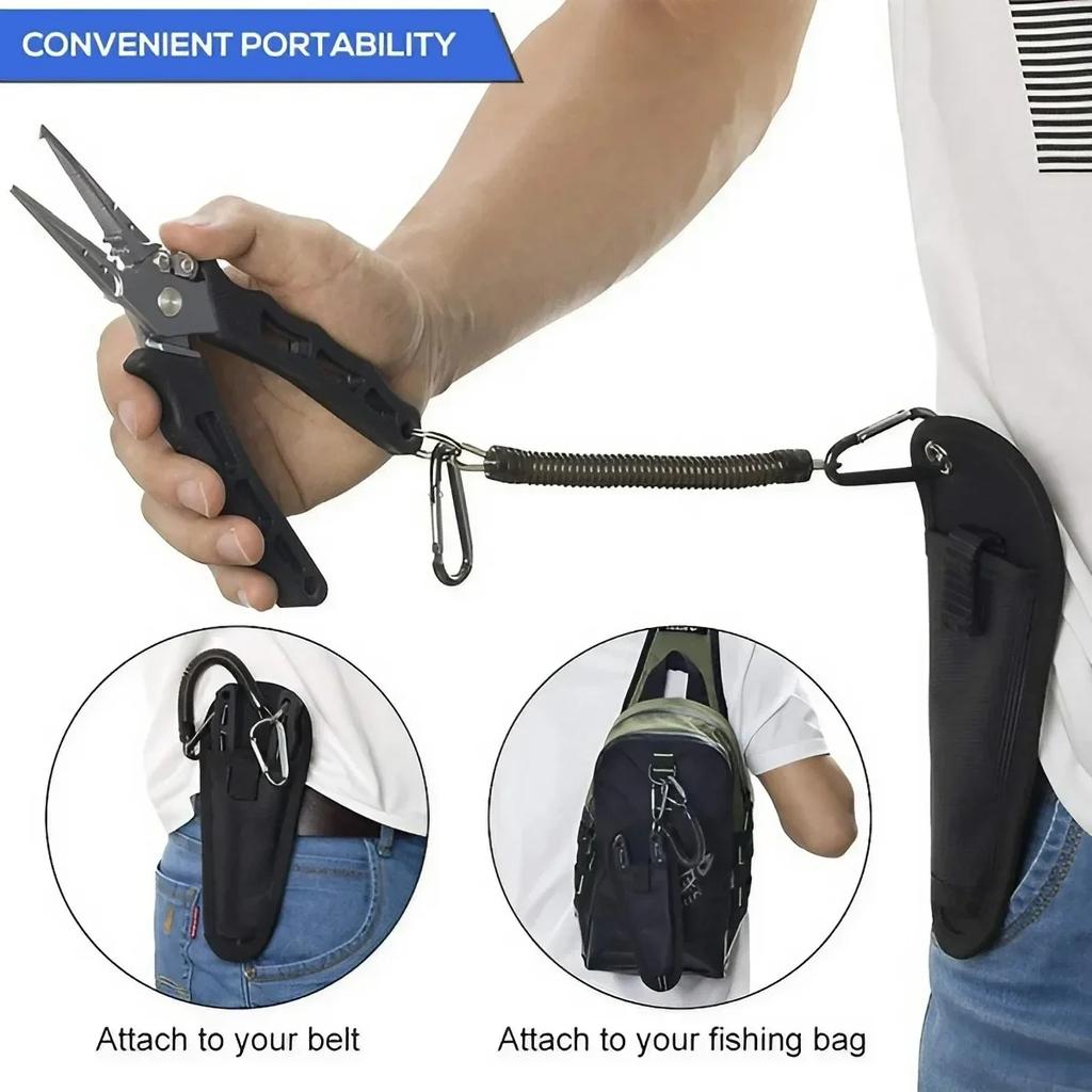 7 Inch High Quality Fishing Plier Precision Forged Stainless Steel Multitool Scissor Line Cutter Ring Opener Fishing Gear