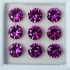 Exquisite Pink Ruby Loose Gemstone Natural and Radiant 9 Pcs CERTIFIED Round Cut
