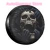 Skull Eyes Spare Tire Cover Weatherproof Dust-Proof Halloween Wheel Covers for Mitsubishi Pajero 14" 15" 16" 17" Inch