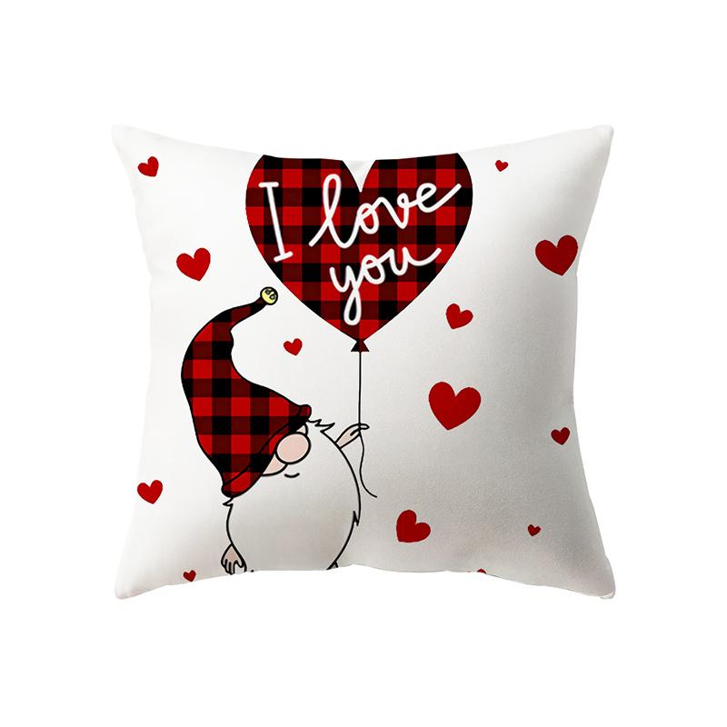 Merry Christmas Cute Dwarf Print Pattern Cushion Cover Home Living Room Sofa Decoration Polyester Pillow Pillow Cover