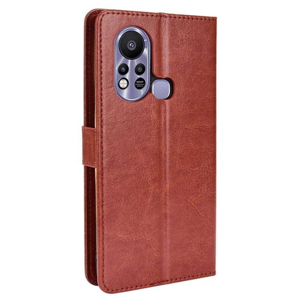 Infinix Hot 11s Crazy Horse Wallet Flip Case, Brown
