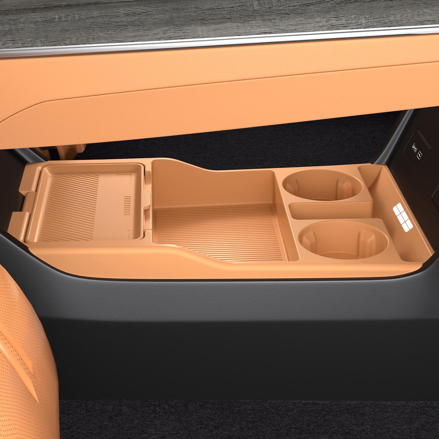 

Compatible with 25 Xingyao 8 Models: Silicone Center Console Storage Box in Sandalwood Brown/Obsidian Gray - Non-Slip & Wear-Resistant.