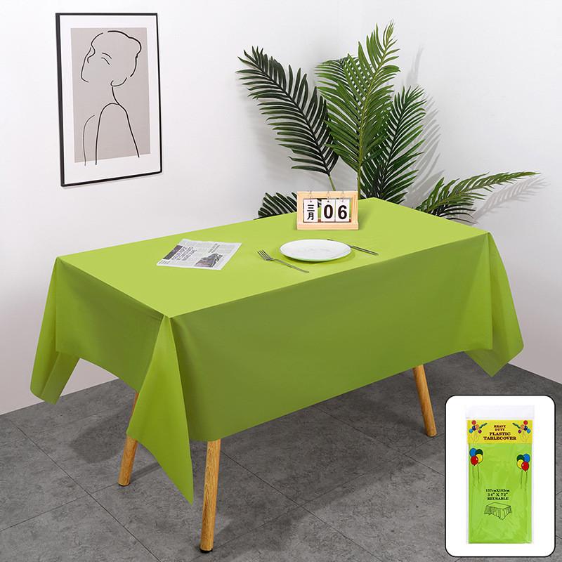 Peva Thickened Disposable Tablecloth With Dustproof And Oilproof Surface For Events And Decor