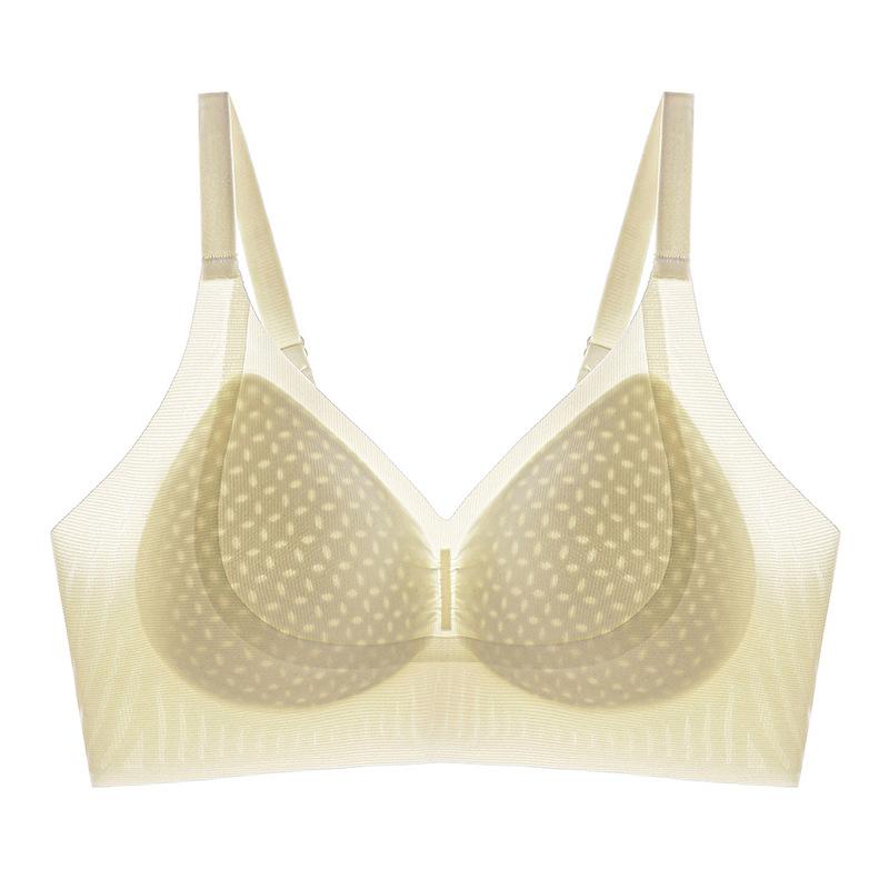 Spring and Summer Seamless Comfortable Small Breasts Gather Breathable Anti-sagging Cool Soft Support Ou Ruofeng Bra Cover -1