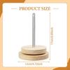 Wooden Yarn Ball Holder Rotating Dispenser Handcrafted Organizer Tool Storage Thread