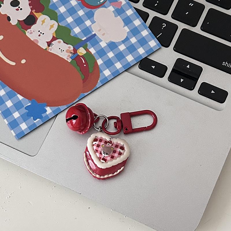 

Маленький медведь торт вишневый бант брелок кулон для женщин девочек изысканный чехол для наушников шарм рюкзак украшение подарки