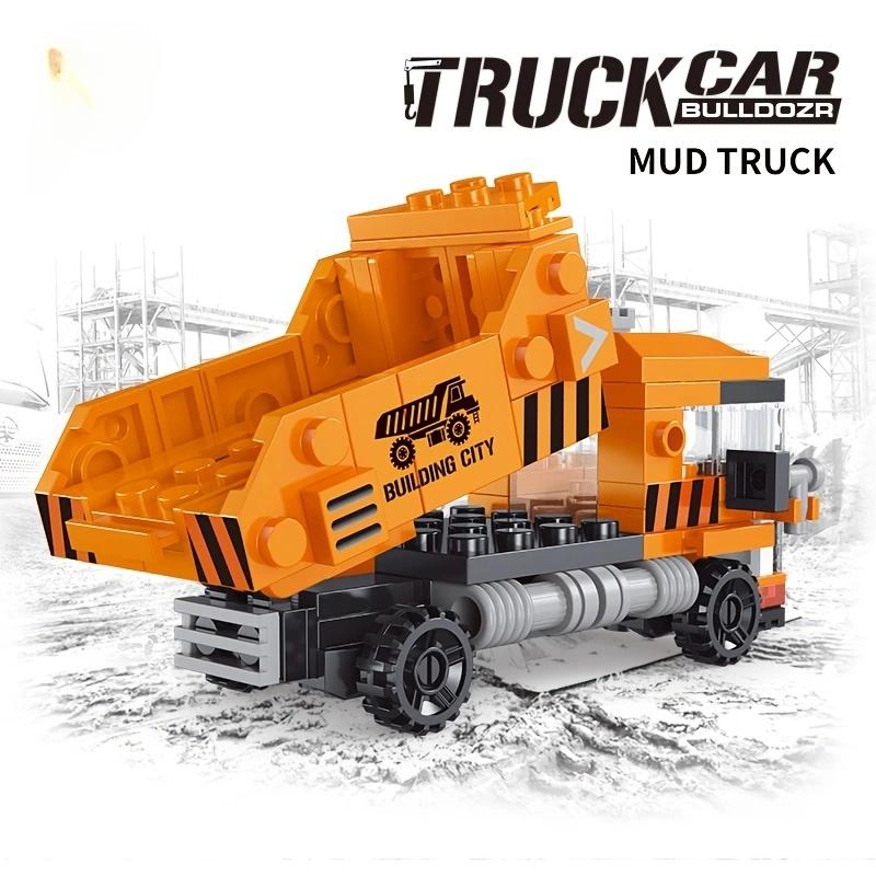 100 + stücke Baustein Kit Spielzeug Schlamm Kopf Auto Spielzeug Geschenk Engineering Serie Auto Kinder erwachsene Glückliches Geschenk