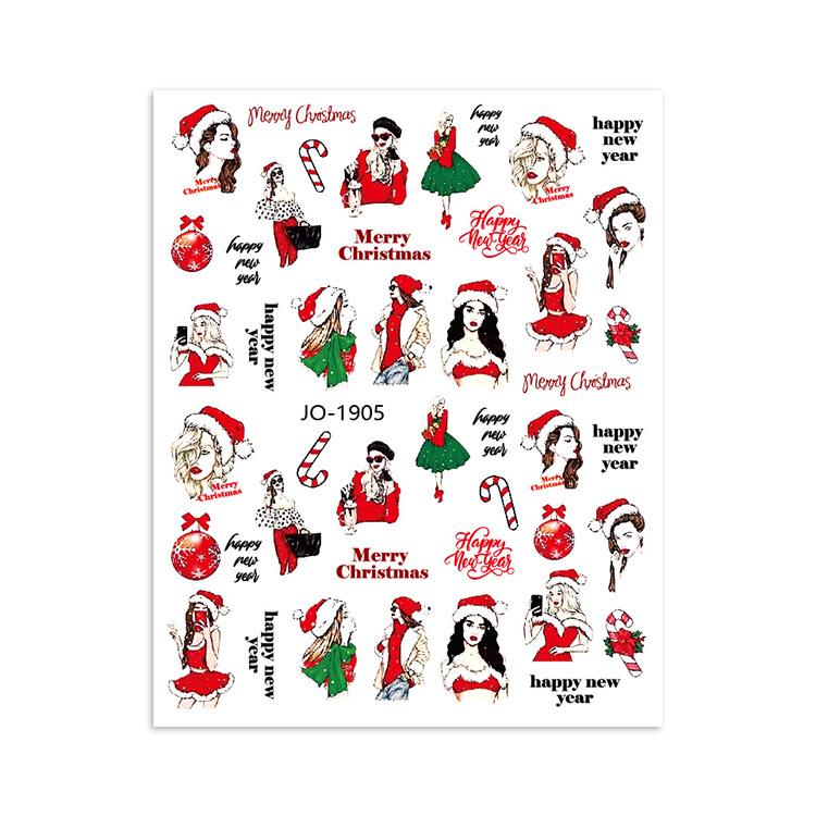 3D Christmas Nail Art Stickers: Snowflake, Reindeer & Santa Designs for Beautiful Nail Decorations