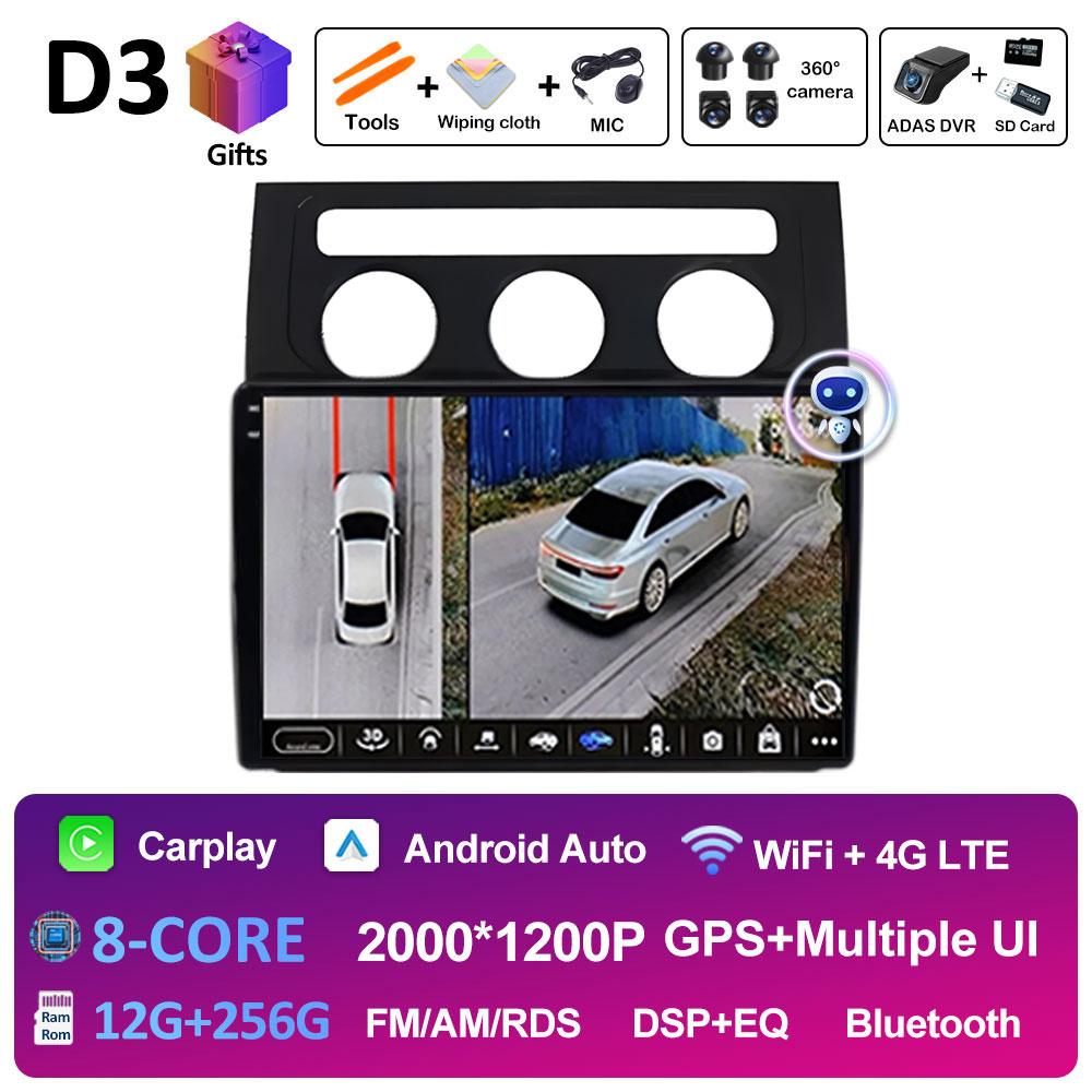 Navigation GPS Wireless Carplay For Volkswagen VW Touran 1 2003 2004 2005 - 2010 Autoradio Cooling Fan DSP Stereo Accessories BT