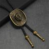 Cowboyhoed Ontwerp Bolo Das Ketting Met Legering Ster Bedel Zacht PU Koord Unisex Mode Accessoire Westerse Thema Das