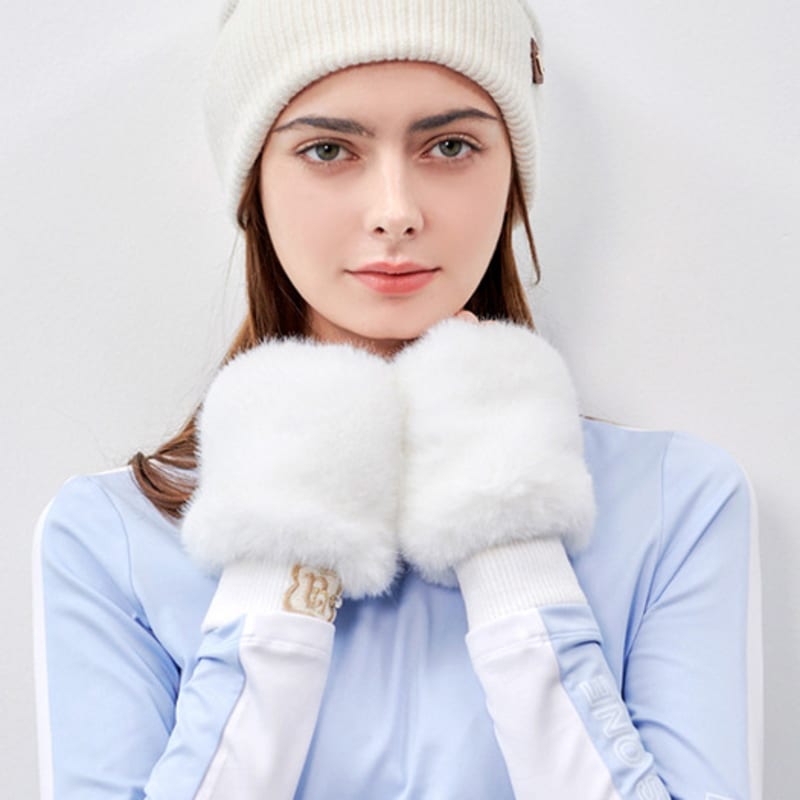 

nitina crystal fur hand warmer C/HW Crystal White