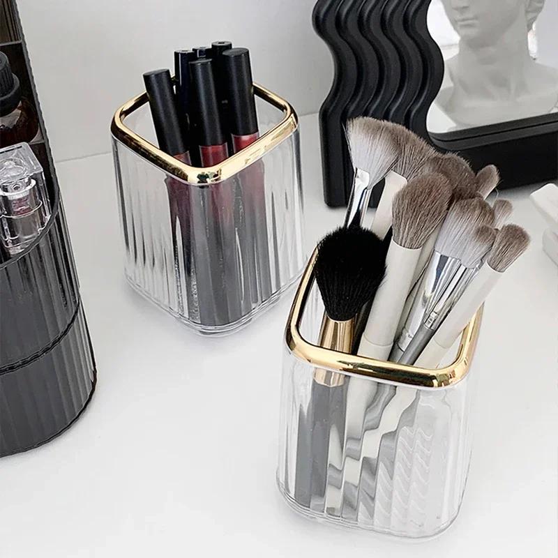 Luxury Makeup Organizers Desktop Cosmetic Brush Storage Box Office Pen Case Make Up Brushes Organizer Lipstick Sundries Holder