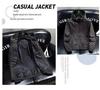 Men's 2025 Trendy Windproof Double-Layer Hooded Jacket with Letter Print