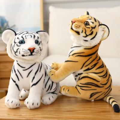 Plush Animal Dolls 1PC Children's Toys Simulation Tiger Lying Posture Sitting Posture Dolls Gifts Home Decoration Ornaments