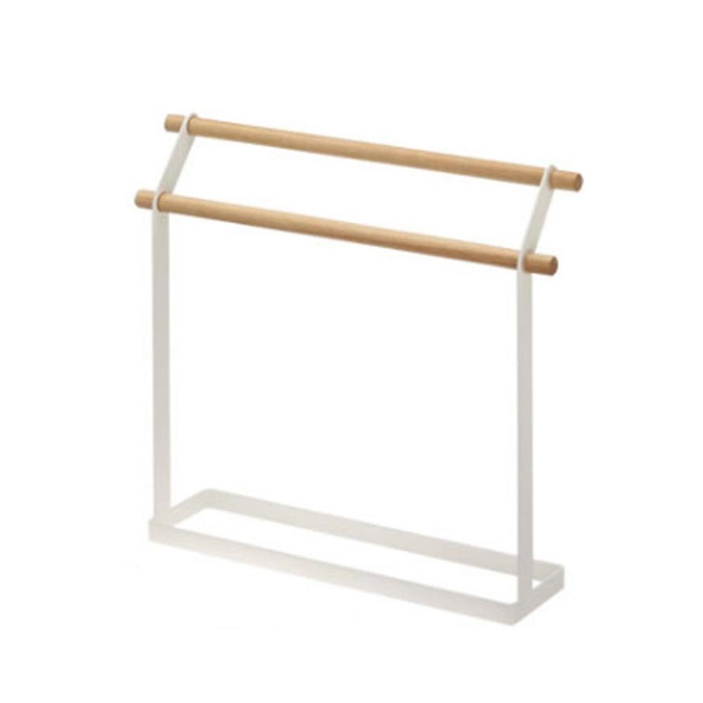 Double Bar Vertical Towel Holder Stable Washcloth Dishcloth Hanger Towel Drying Rack  for Home