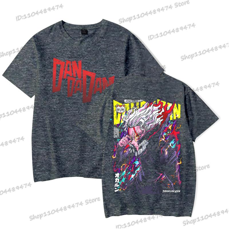 Anime Dandadan Okarun T-shirt Men Women Japanese Comic Ken Takakura Tops Tees Fashion Double Sided Graphics Dandadan Tshirt Gift
