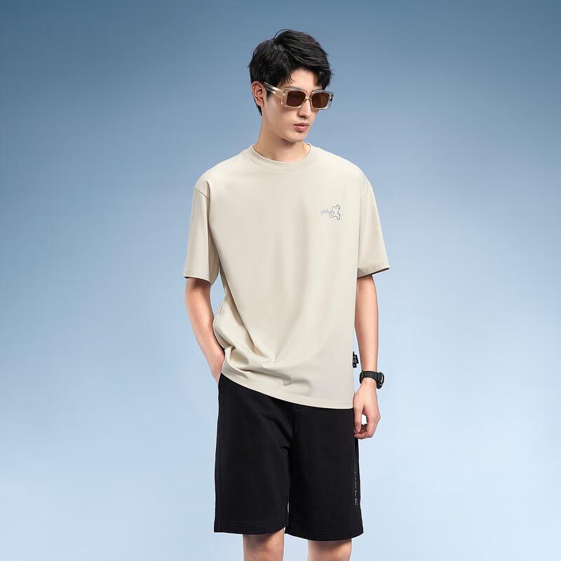 HLA Black Whale Men's Graphic Print Short Sleeve T-Shirt