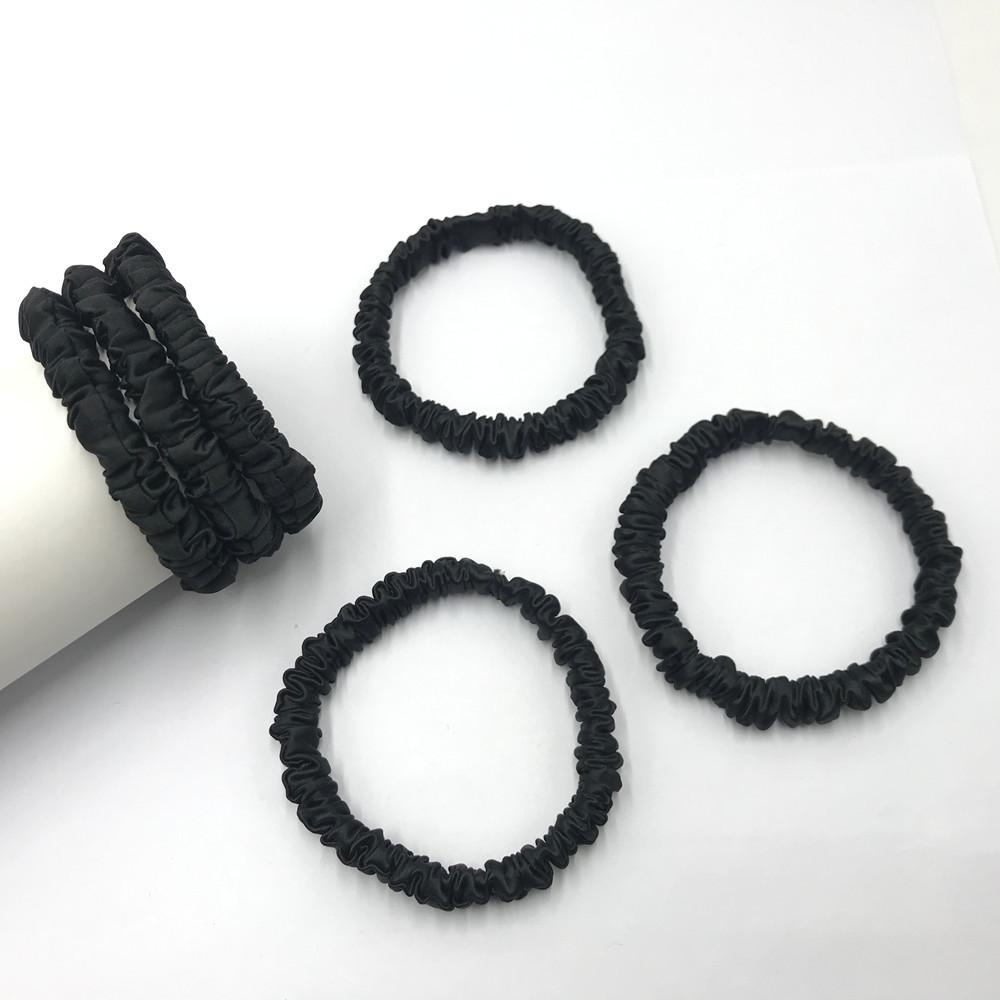 

Модная искусственная шелковая тонкая резинка для волос из высококачественного атласа, толстый кишечник, круг, женская завязка для волос, украшение для волос