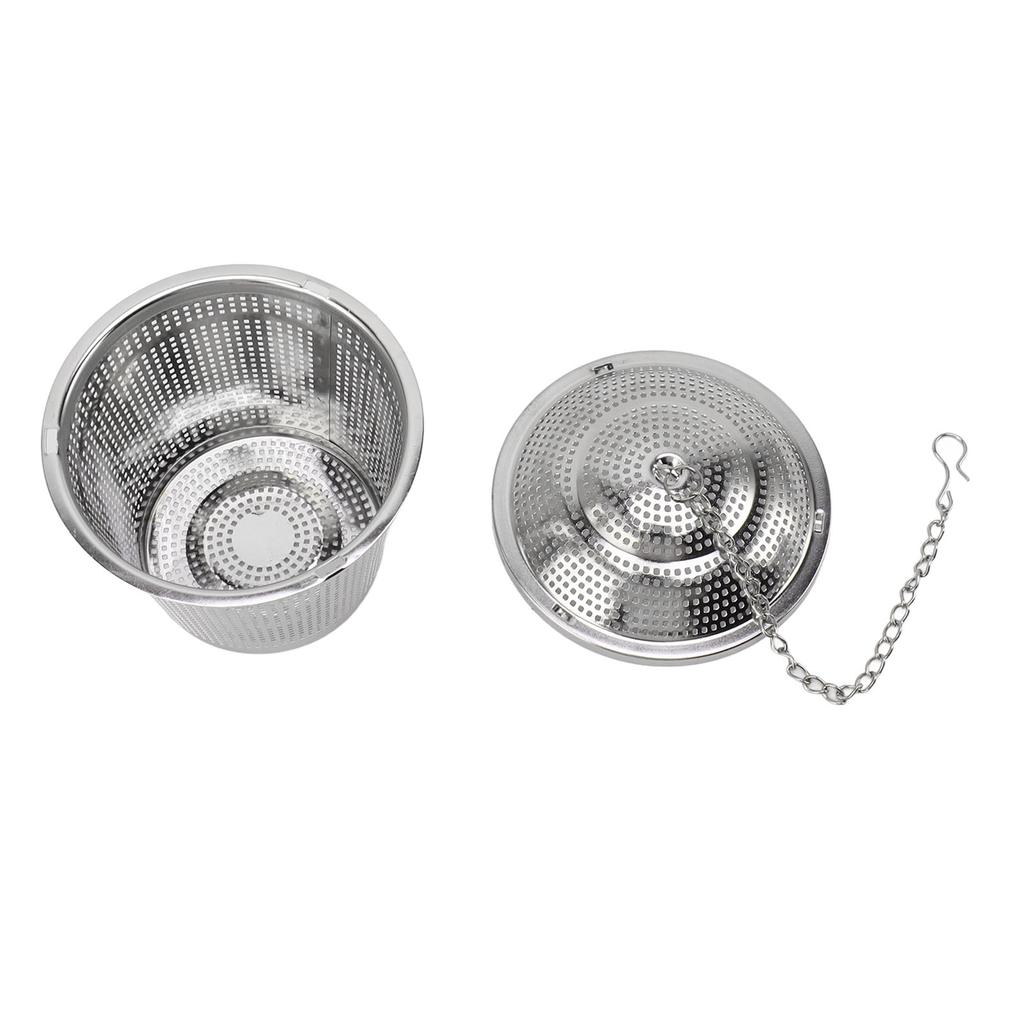 Extra Fine Mesh Tea Infusers Stainless Steel Tea Strainer with Extended Chain Hook Tea Steeper for Brew Tea Spices