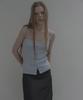 Mosyupamosyu Knit Open Sleeveless [Light Blue]