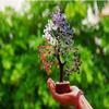 Gemstones, Seven Chakra Crystal Tree Showpiece for Good Luck Home Decor Item Bonsai Money Tree Plant Gift Item Figurine Standard 1 Piece